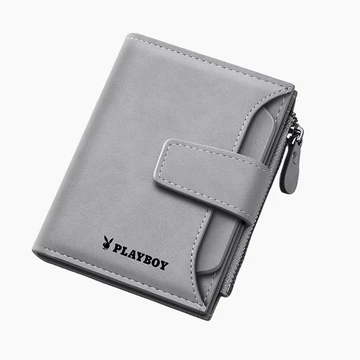 [Shop] Ví nam Playboy Ví nam Ví ngắn nam Hộp đựng thẻ đa chức năng Dây kéo Giấy phép lái xe Hộp đựng thẻ kéo nam [Shop] Ví nam Playboy ngắn nam