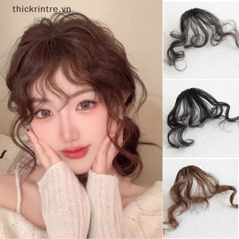 Thi Thời Trang Giả Không Khí Nổ Tóc Nối Dài Phong Cách Truyện Tranh Viền Tự Nhiên Fuffy Kẹp Xoăn Trong Viền Trước Tóc Nối Dài Tóc Giả Mảnh VN