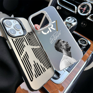 Vỏ Cho Iphone 16 Pro Max 16e 11 12 13 14 15 Pro Max 7 8 Plus XR X XS Vỏ Điện Thoại Di Động Cầu Thủ Bóng Đá Cristiano Ronaldo Armor Matte Cao Cấp IMD In Cứng Acrylic