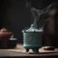 Lò đốt hương COCODECOVED, Bếp gỗ đàn hương bằng gốm sứ cổ điển, Phong cách cổ điển có nắp Hộp đựng hương liệu sáng tạo Phòng thu Yoga