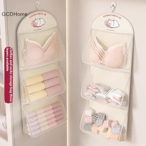 GCDHome 2 / 3 Lớp Lưới Dung Tích Lớn Túi Bảo Quản Quần Lót Tất Túi Bảo Quản Tủ Quần Áo Thoáng Khí Sắp Xếp Có Móc Treo Quần Áo HOT