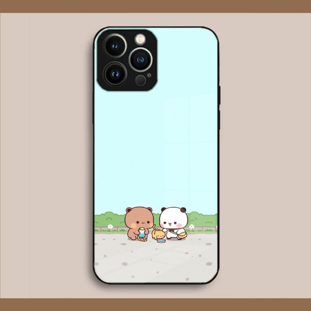 BK-10 BuBu Ngộ nghĩnh DuDu Ốp Điện Thoại Dễ Thương Cho IPhone Kính Cường Lực Mặt Sau 7 8 11 12 13 14 17,15 16 xs
 Xsmax xr (mini plus pro max)