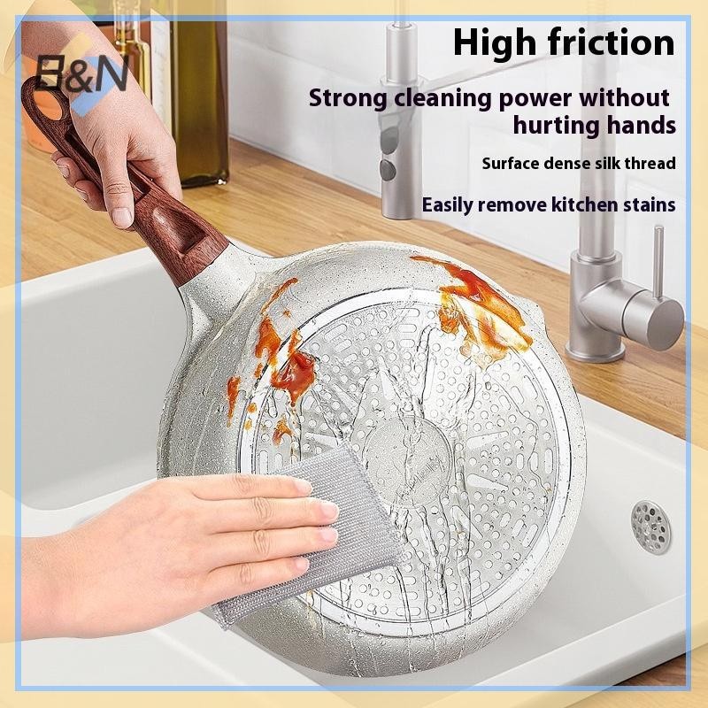 B & N 4 Miếng Bọt Biển Rửa Chén Nhà Bếp, Không Làm Tổn Thương Nồi Bàn Chải Hiện Vật, Khăn Lau Xốp Làm Sạch Không Gia Đình.