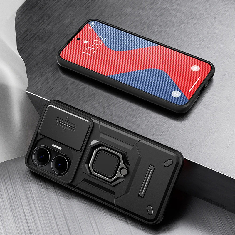 Dành Cho Xiaomi Redmi Turbo 4 Pro Vỏ Giáp Chống Sốc Trượt Bảo Vệ Ống Kính Máy Ảnh Vòng Đứng