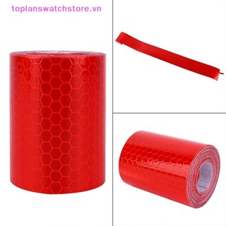 Toplanswatchstore 1m * 5cm Xe Tải Phản Quang Tự Dính Băng Cảnh Báo An Toàn Cuộn Phim Miếng Dán VN