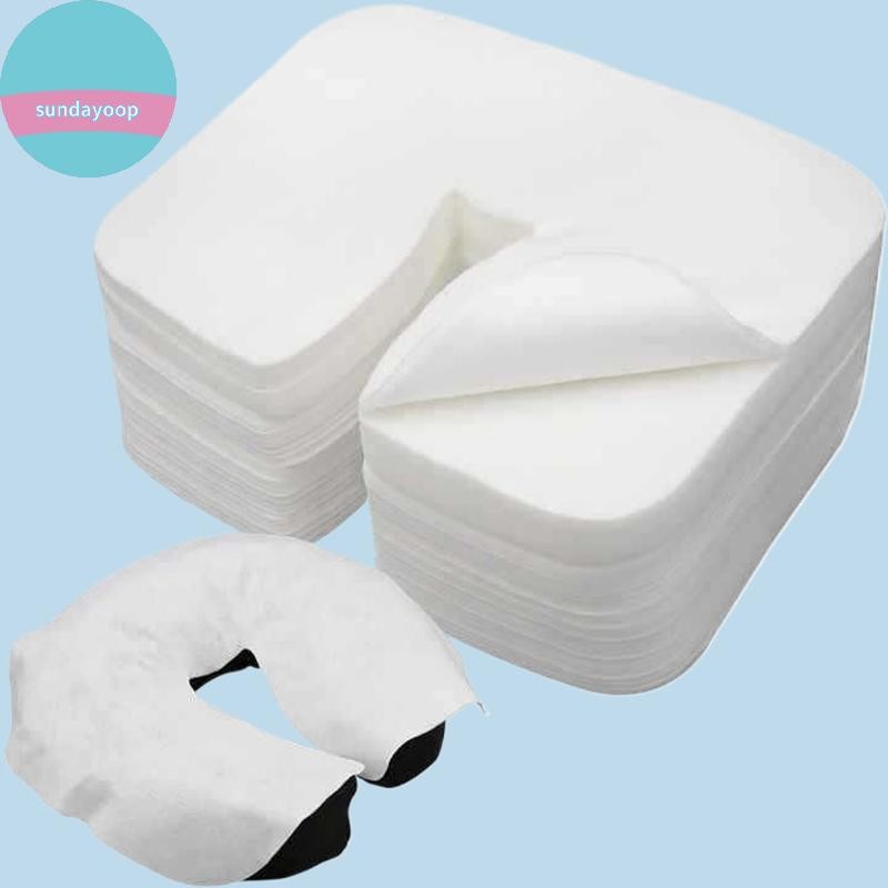 Sund 100 / 200 Cái SPA Mặt Massage Pad Thẩm Mỹ Viện Massage Tựa Đầu Miếng Lót Dùng Một Lần Khăn Cotton Che Mặt Dụng Cụ Chăm Sóc Da VN
