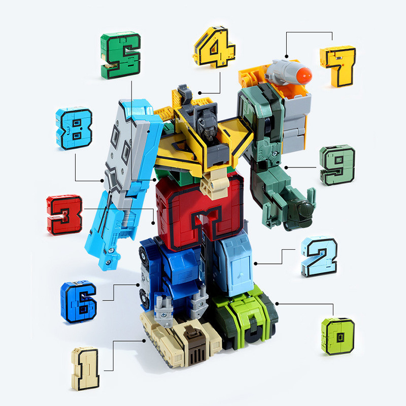 Đồ chơi Robot số biến hình,đồ chơi lắp ráp lắp ghép robot sáng tạo nhiều hình cho bé