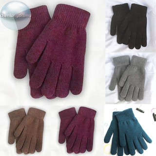 Chenlongshang Mùa Đông Mới Nam Nữ Găng Tay Dệt Kim Cashmere Mùa Thu Tay Ấm Hơn Lớp Lót Full Ngón Găng Tay Trượt Tuyết Cổ Tay Ngắn EN