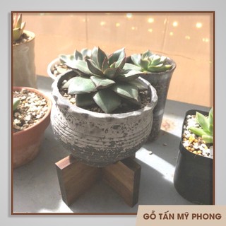 Đôn gỗ kê chậu sen đá, xương rồng | Kệ để đồ mini tháo lắp dễ dàng| Giá đỡ tiện lợi 5.5x10cm