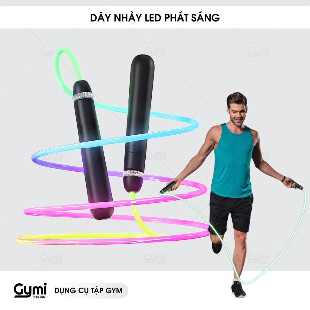 Dây Nhảy Cáp Quang LED Phát Sáng Đổi Màu 3 Chế Độ (Có Sạc) - LED Jump Rope - DN07