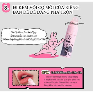 [VEECCI] Son 2 Đầu VEECCI (Kem bùn + Gloss) 3in1 x MY FRIEND RABBIT ROCK YOU, Trang Điểm Nữ