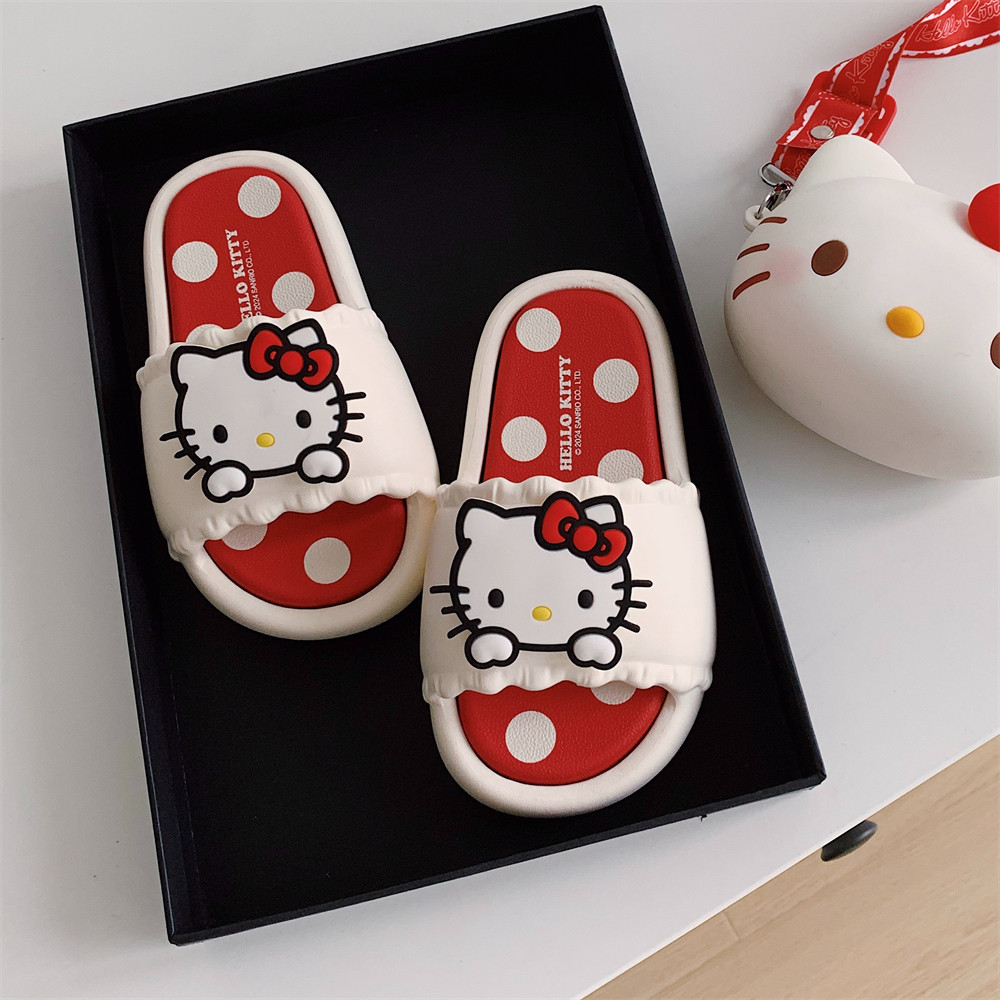Xixitiao Sanrio Dép Bé Gái Pacha Chó Hello Kitty Dép Trẻ Em Trong Nhà Chống Trơn Trượt Bé Trai Cha Mẹ-Con San