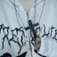 MONOSTYLE Hip Hop Vòng Cổ, Y2k Punk Gothic Gỗ Chữ Thập Mặt Dây Chuyền Vòng Cổ, Thời Trang Áo Len Đen Dây Chuyền Trang Sức