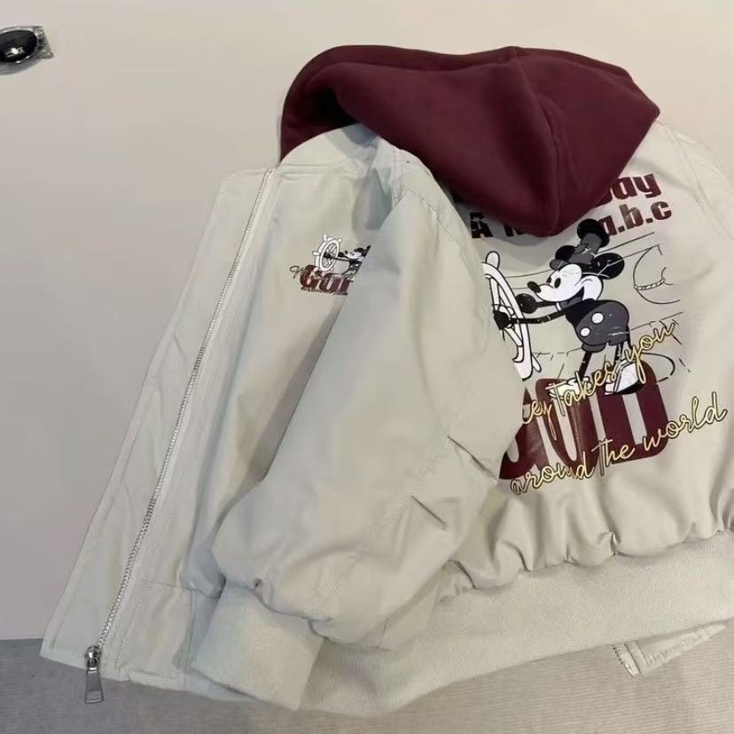 Áo khoác bé trai có sẵn Phong cách mùa thu đông Phong cách mới Quilted Dày đẹp trai Thời trang Trẻ em Thời trang Đồng phục bóng chày mùa đông cho bé gái