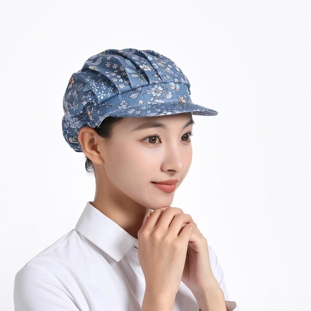 Mũ đầu bếp FEDAOG, Mũ nấu ăn chống dầu chống bụi, Đồng phục làm việc bằng bông in hoa Nhà hàng khách sạn