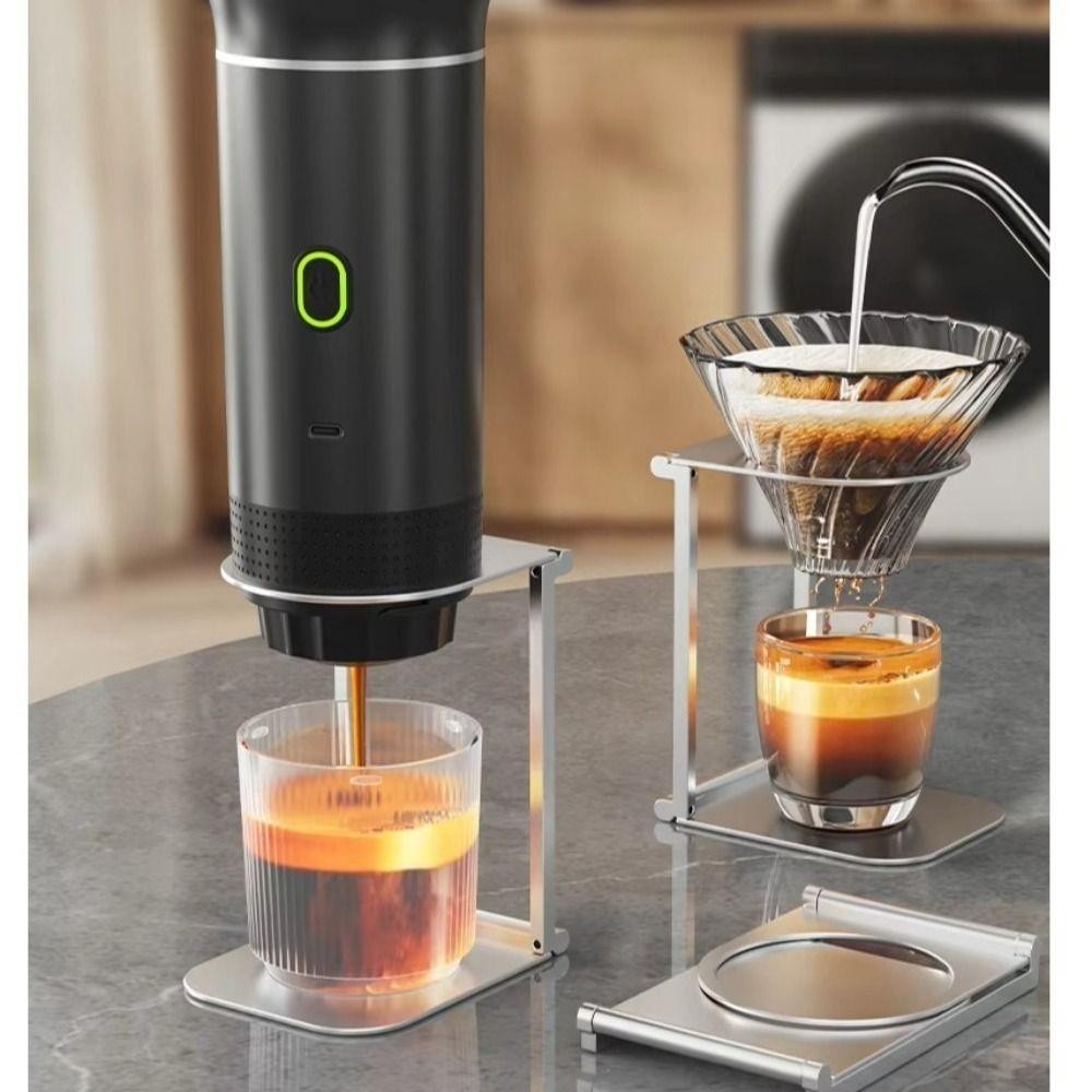 Giá đỡ máy pha cà phê PWSEND, Giá đỡ bộ lọc nhỏ giọt di động có thể gập lại, Giá đỡ bền bằng hợp kim nhôm chắc chắn