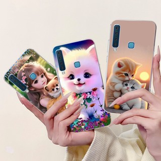 Ốp Điện Thoại Silicon Mềm Cho Samsung Galaxy A9 2018 SM-A920F Ốp Lưng Phong Cách Thoáng Mát Họa Tiết Rồng Hổ SamsungA9 2018