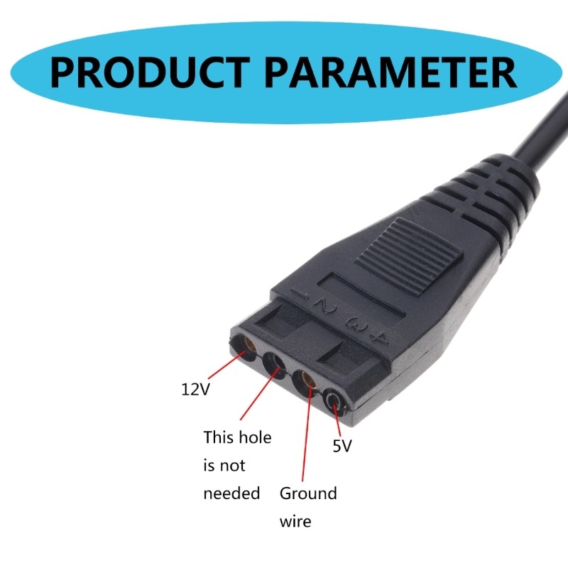 Redbaiaa1 Bộ chuyển đổi nguồn IDE 12V-5V 2A cho ổ cứng ngoài, cáp USB sang IDE màu đen