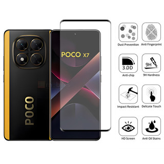Bảo vệ màn hình kính cường lực 2 trong 1 POCO X7 cho Xiaomi POCO X7 Pro X6 M6 Pro 4G 5G Phim bảo vệ kính & Phim ống kính máy ảnh
