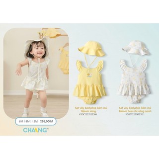 Chaang SS2025 Set váy bodychip kèm mũ Bloom cho bé