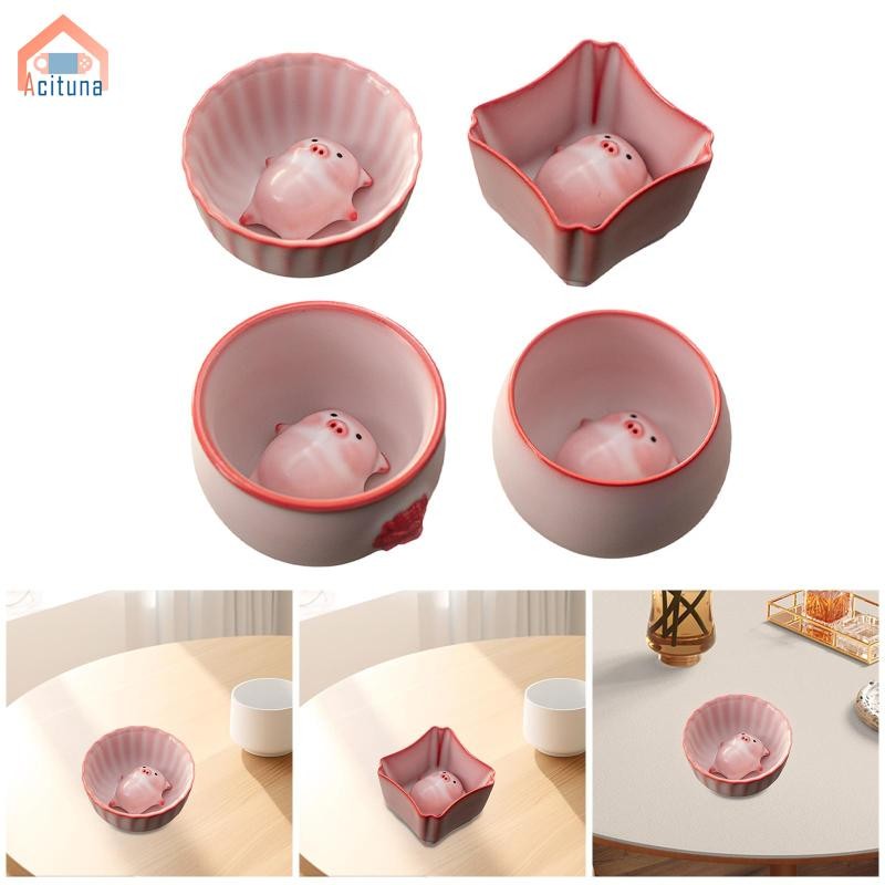 Cốc Trà Gốm Tượng Heo Đất Di Động Truyền Thống Bộ Sưu Tập Trà Người Yêu Quà Tặng Với Trà Thú Cưng Cho Phòng Ăn Nhà Hàng Văn Phòng