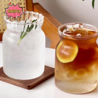 [PNPIA] Cốc Cà Phê Uốn Cốc Latte Thủy Tinh Gia Đình Drinkware Nước ép Sữa Cốc Đơn Giản Trong Suốt Chai Nước Thủy Tinh Cốc Cà Phê VN