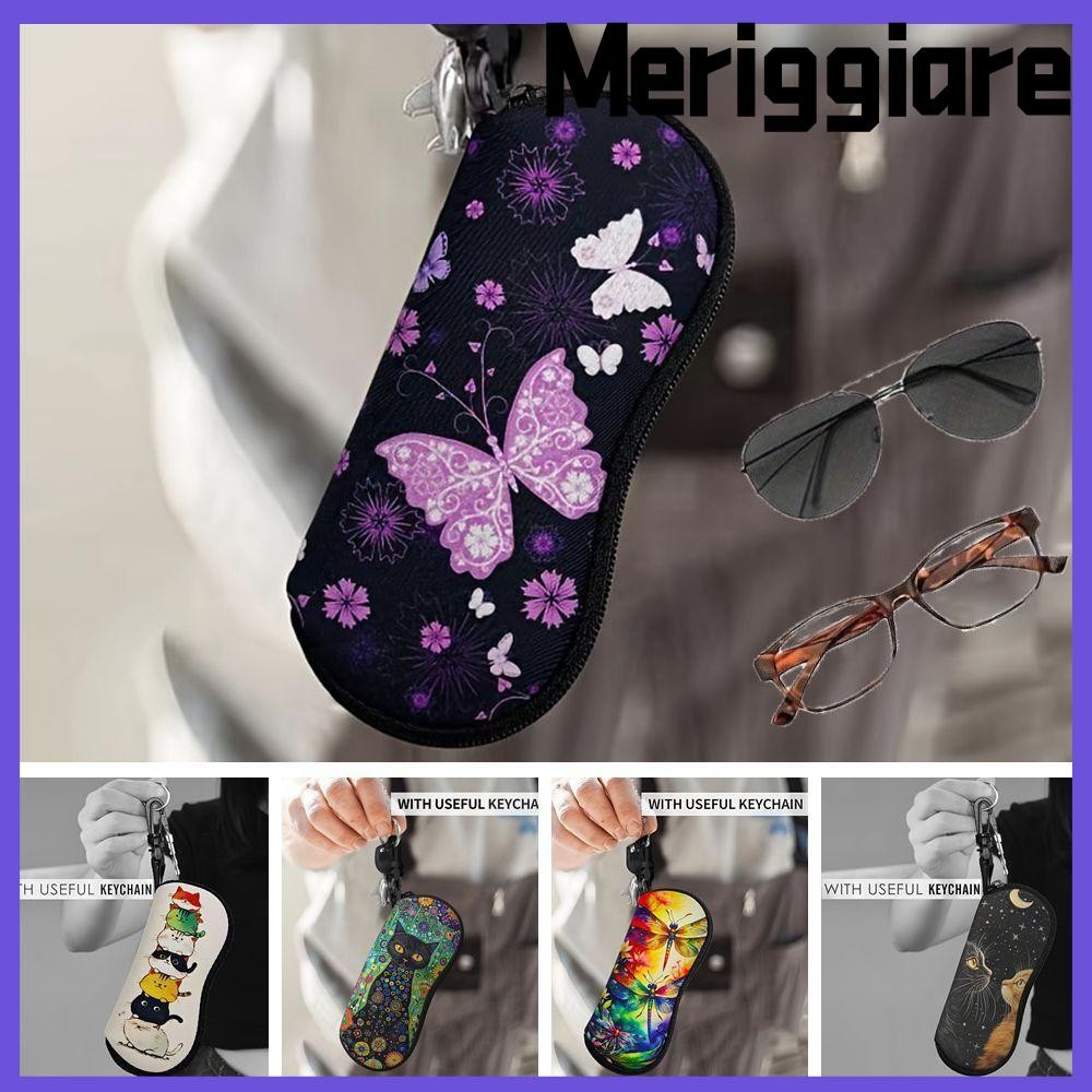 Túi đựng kính râm MERIGGIARE, Nylon có móc khóa Túi đựng kính râm, Kính râm treo bền di động sáng tạo Phụ kiện kính mắt