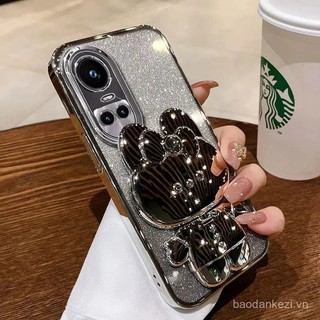 Ốp Lưng Gương Thỏ Cho OPPO Reno 13 12 Pro 11 F Reno 10 Pro Plus Reno 7 8T 4G 5G A3 A58 A38 A78 Vỏ Bảo Vệ Địa chấn