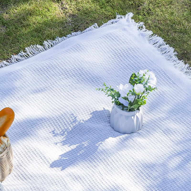 Thảm vải picnic, Thảm Dã Ngoại,du lịch, Phong cách Scandinavian, Khăn Tua Rua