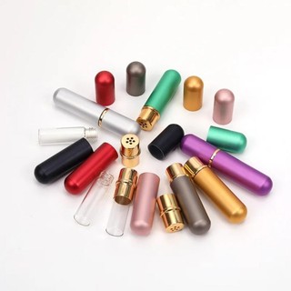 Ống hít mũi nhôm GOODH, Ống hít hương liệu 5ml màu, Ống rỗng thay thế du lịch cho tinh dầu
