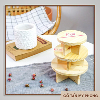 Đôn gỗ tự nhiên trang trí, Kệ để đồ decor - Đôn chậu cây mini để bàn
