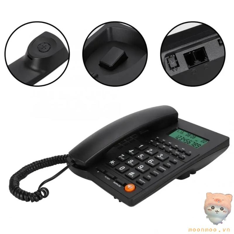 Điện thoại cố định có dây mặt trăng Điện thoại tại nhà có nút lớn Điện thoại cho gia đình
