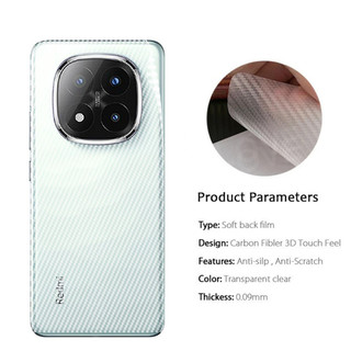 1-3 Miếng Mặt Sau Sợi Carbon Cho Redmi Note 14 Pro + Redmi Note 14 15 Pro Pro + Note14Pro 4G 5G 2025 Tấm Bảo Vệ Màn Hình Matte Soft Full Cover Siêu Mỏng Clear Tran