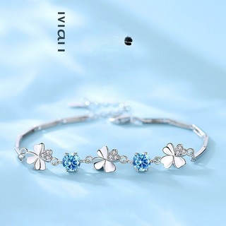 Vòng Tay Cỏ Bốn Lá Bạc S925 Vòng Tay Moissanite Cô Gái Quà Tặng S91