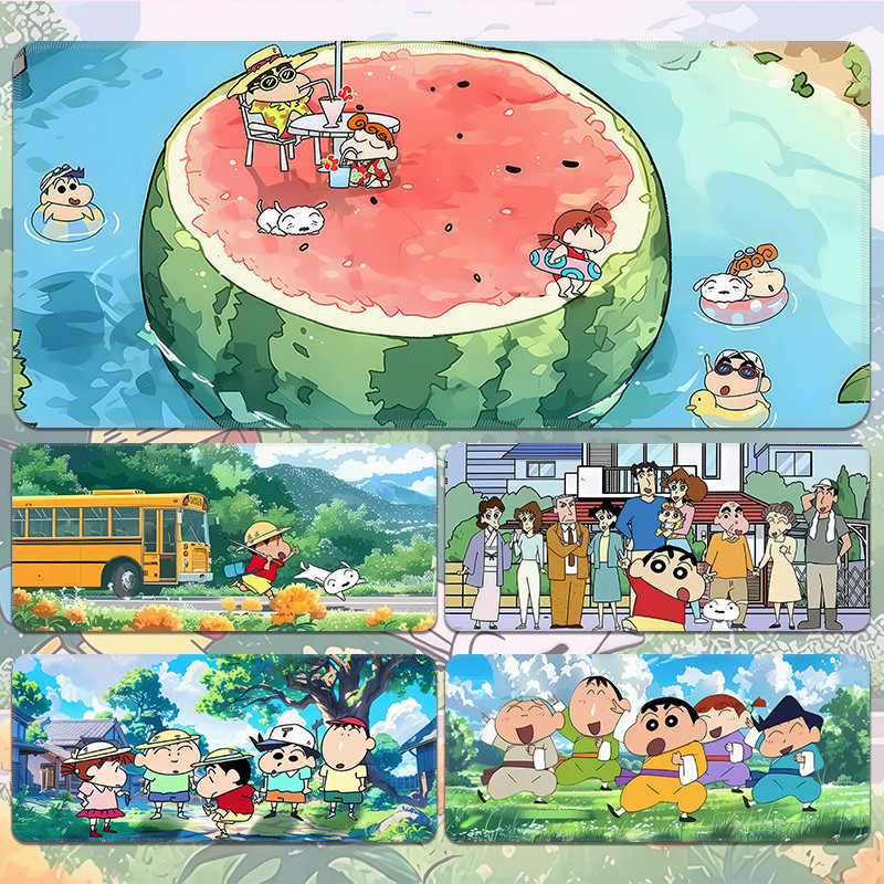 Hoạt Hình Crayon Shin-chan Miếng Lót Chuột Dễ Thương Bé Gái Cá Tính Sáng Tạo Tùy Chỉnh Miếng Lót Bàn Phím Anime Lớn Thảm