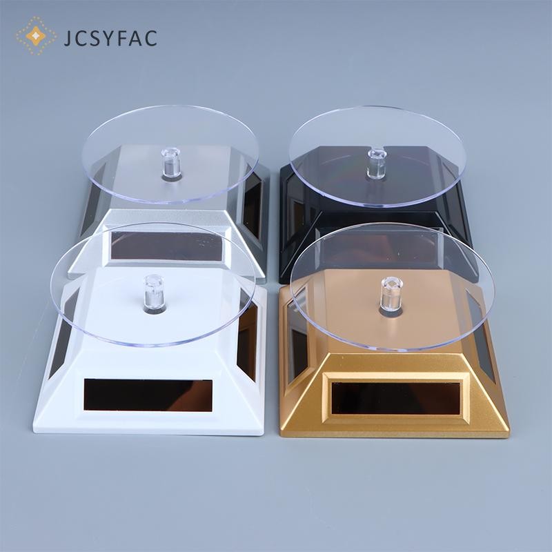 Jcsyfac Kệ và đạo cụ trang sức Vòng đồng hồ Giá đỡ màn hình điện thoại Trưng bày năng lượng mặt trời Xoay 360 Bàn xoay Mới