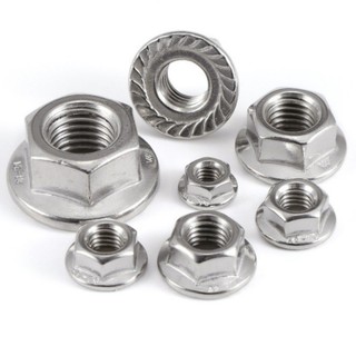 ((LXY) đai ốc, ecu liền long inox 316 (ê cu)/Đai ốc liền phẳng /Đai ốc mặt bích M3 / M4 / M5 / M6 / M8 / M10 / M12 / M14 / M16 (RM-VN-1)