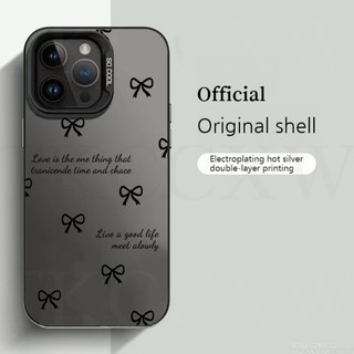 Ốp điện thoại mờ in nơ trắng đen cho Samsung S25 + S24 + S23 + Ultra S23FE A31 A53 A34 A15 A04E M04 F04 A33 A35 A03 A7 2018 J2 J7 Prime J7 Pro Vỏ cao cấp
