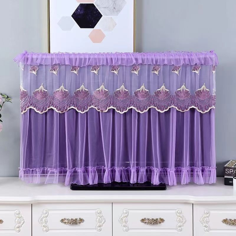 Rèm tivi chống bụi,vải che bụi cao cấp,trang trí ti vi, decor tivi, tấm phủ che tivi,32 inch
