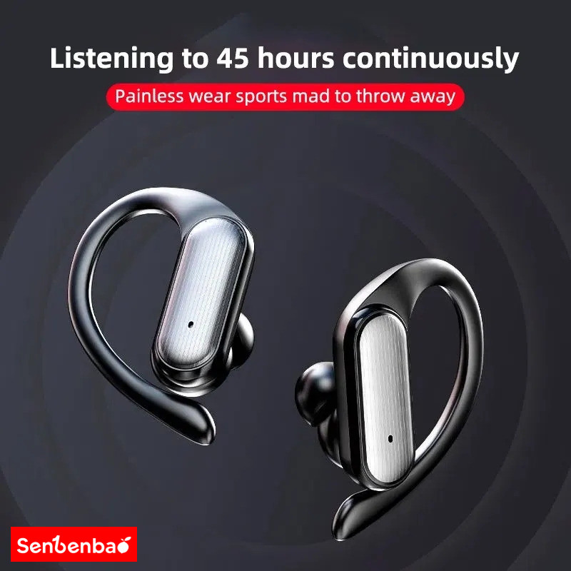 Tai nghe Bluetooth không dây Senbenbao A520 – Âm trầm sâu, chống nước, thể thao Tai nghe không dây đích thực có Mic tích hợp cho cuộc gọi