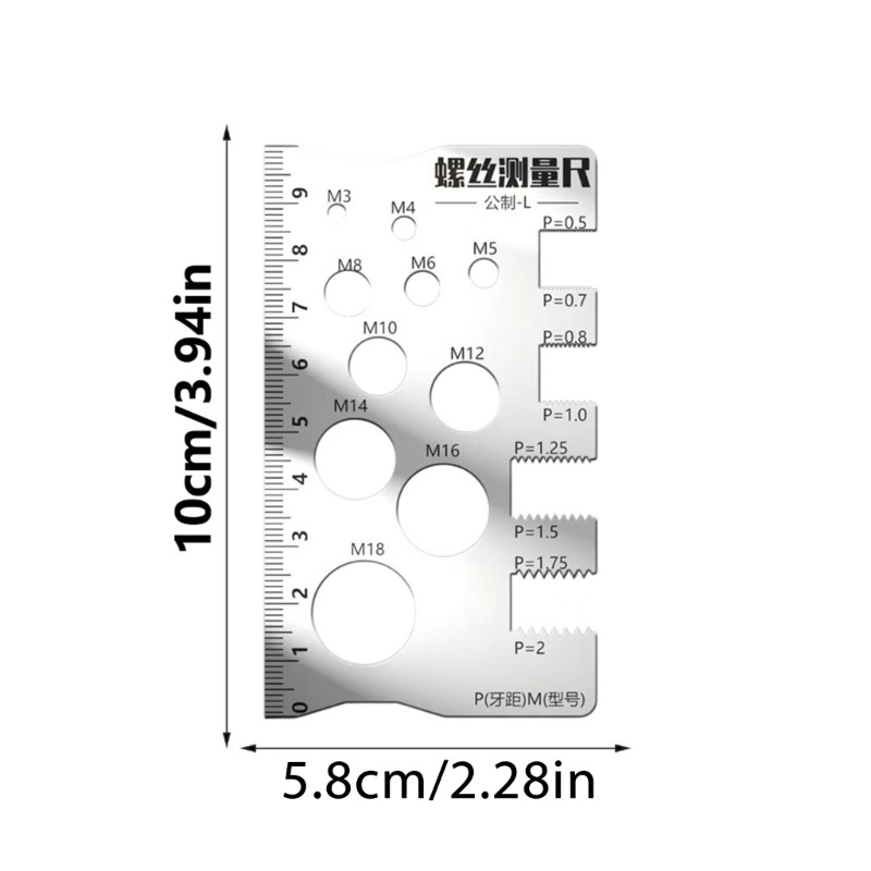WINN Độ Chính Xác Vít Sợi Calipers Để Xác Định Đường Kính Đường Kính Và Kích Thước Mũi Khoan Tập Kích Thước Đồng Hồ Đo