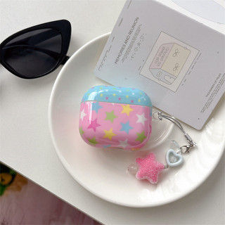 Ngôi sao bị chặn màu cho AirPods 1 / 2 3 Pro Pro2 Pro3 Airpod4 Bộ tai nghe Vỏ bảo vệ Bluetooth không dây AirPods pro2 Pro3 3 4 Vỏ bảo vệ tai nghe