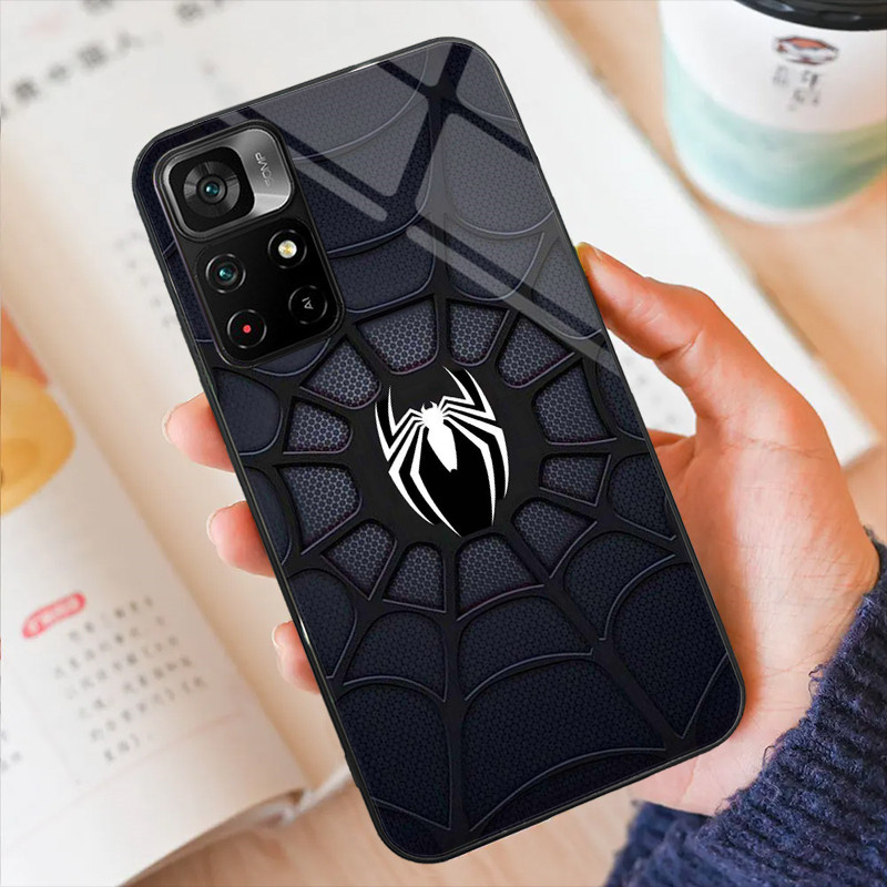 Ốp Điện Thoại Kính Người Nhện 04 Cho Xiaomi POCO F3 F4 F5 M3 M4 M5 M6 4G X3 X4 GT NFC X5 X6 PRO 5G