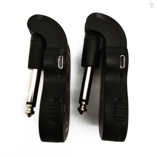 Hệ thống thu phát âm thanh không dây UHF USB có thể sạc lại đón cho đàn Guitar điện Bass Phụ kiện nhạc cụ âm nhạc