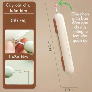 Cây Xỏ Kim & Tháo Chỉ 2in1 – Xỏ Nhanh, Cắt Chỉ Gọn, Dùng Cho May Vá Gia Đình