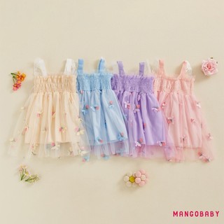 MG-Baby Kids Girl 's Slip Dress Hoa không tay Váy chữ A mùa hè Váy tuyn Váy công chúa