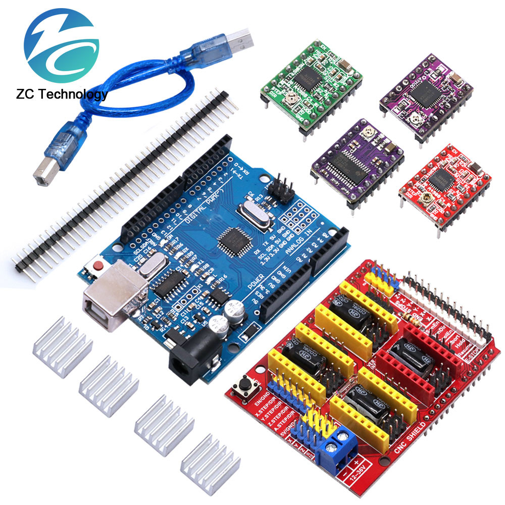 Máy khắc CNC Shield V3 Máy in 3D + Bảng mở rộng trình điều khiển A4988 ...