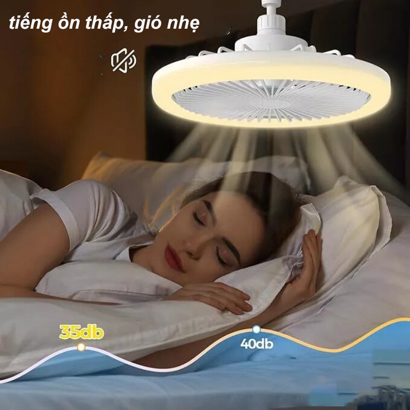 Quạt Trần Đèn,  LED quạt đèn, quạt gió đèn,Đèn 3 Màu Điề，Khiển Từ Xa 2 Trong 1，Chức năng tiếng ồn thấp