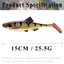 Swimbait nhân tạo, Mồi câu cá mềm đuôi T 15CM, Cá nhân tạo di động Mắt silicon nhân tạo Mồi câu cá