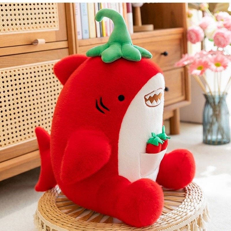 Kawaii Hoạt Hình Cá Mập Sang Trọng Đồ Chơi Vui Nhộn Ớt Cá Mập Sang Trọng Búp Bê Cá Mập Đỏ Cá Mập Nhồi Bông Gối Đồ Chơi Mềm Mại Cho Bé Làm Nhẹ Nhà Búp Bê Trang Trí Phòng Ngủ Trẻ Em Quà Tặng Sinh Nhật Quà Tặng Năm Mới